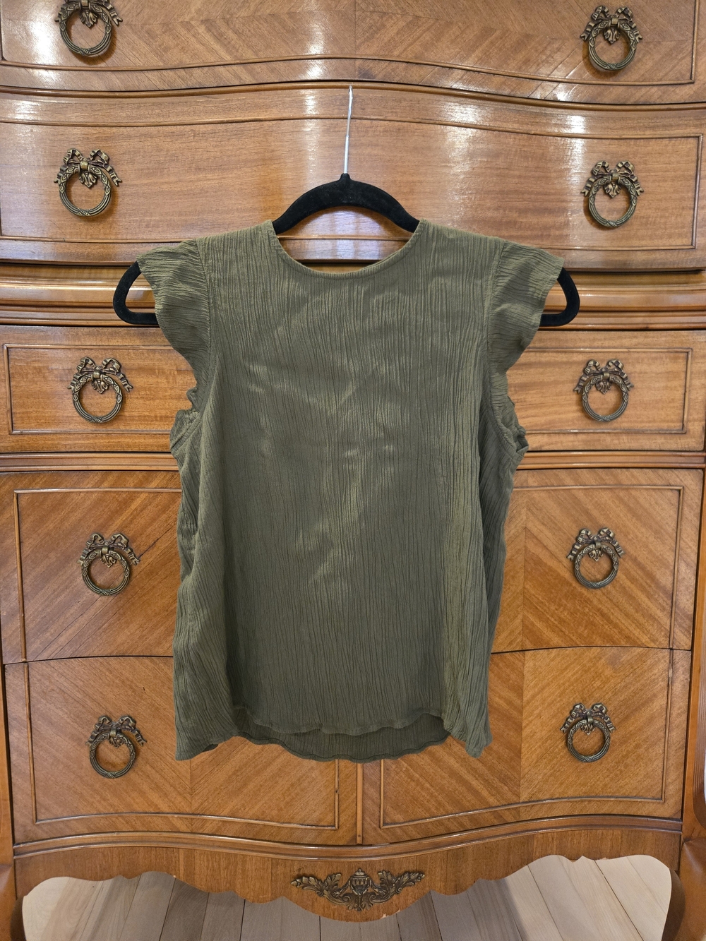 Simons Olive Green Cap Sleeve Blouse